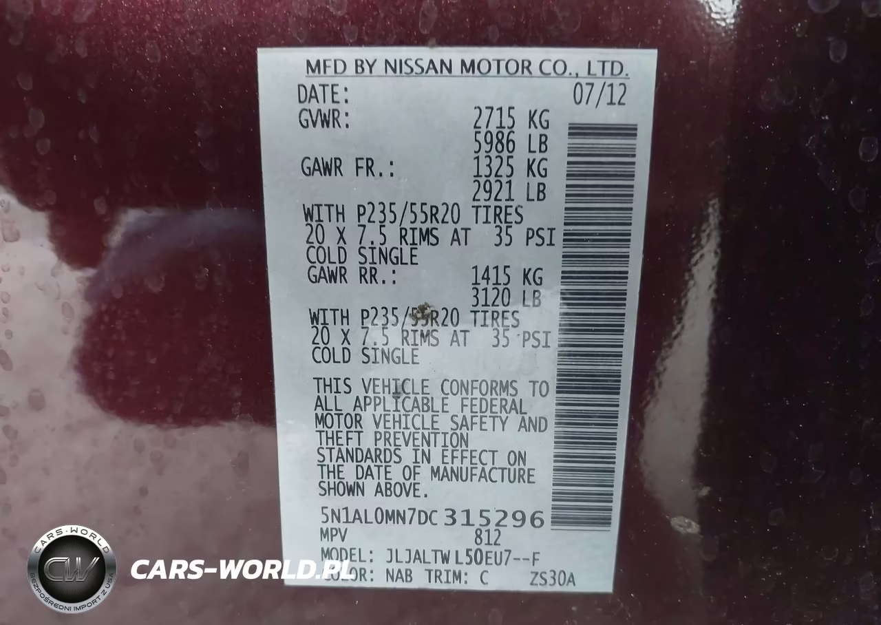 2013 Infiniti Jx35 VIN:5N1AL0MN7DC315296 - 9