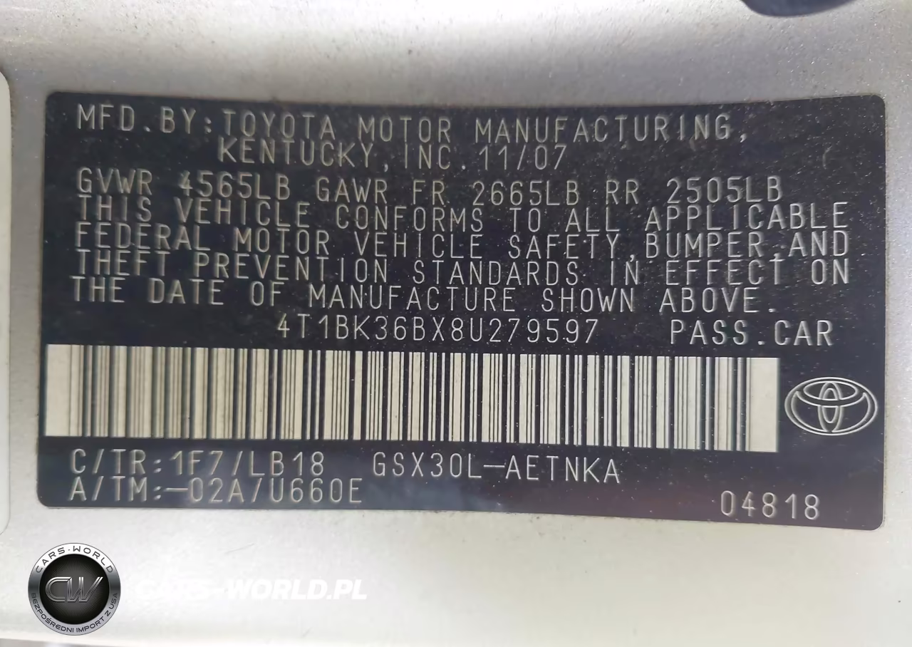 2008 Toyota Avalon Touring VIN:4T1BK36BX8U279597 - 9