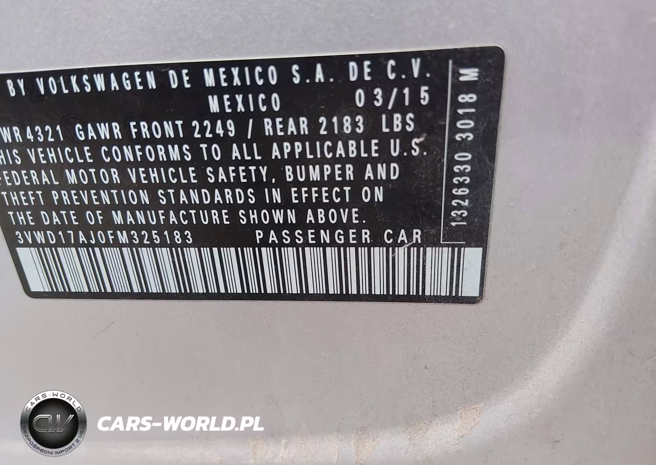 2015 Volkswagen Jetta 1.8T Se VIN:3VWD17AJ0FM325183 - 9