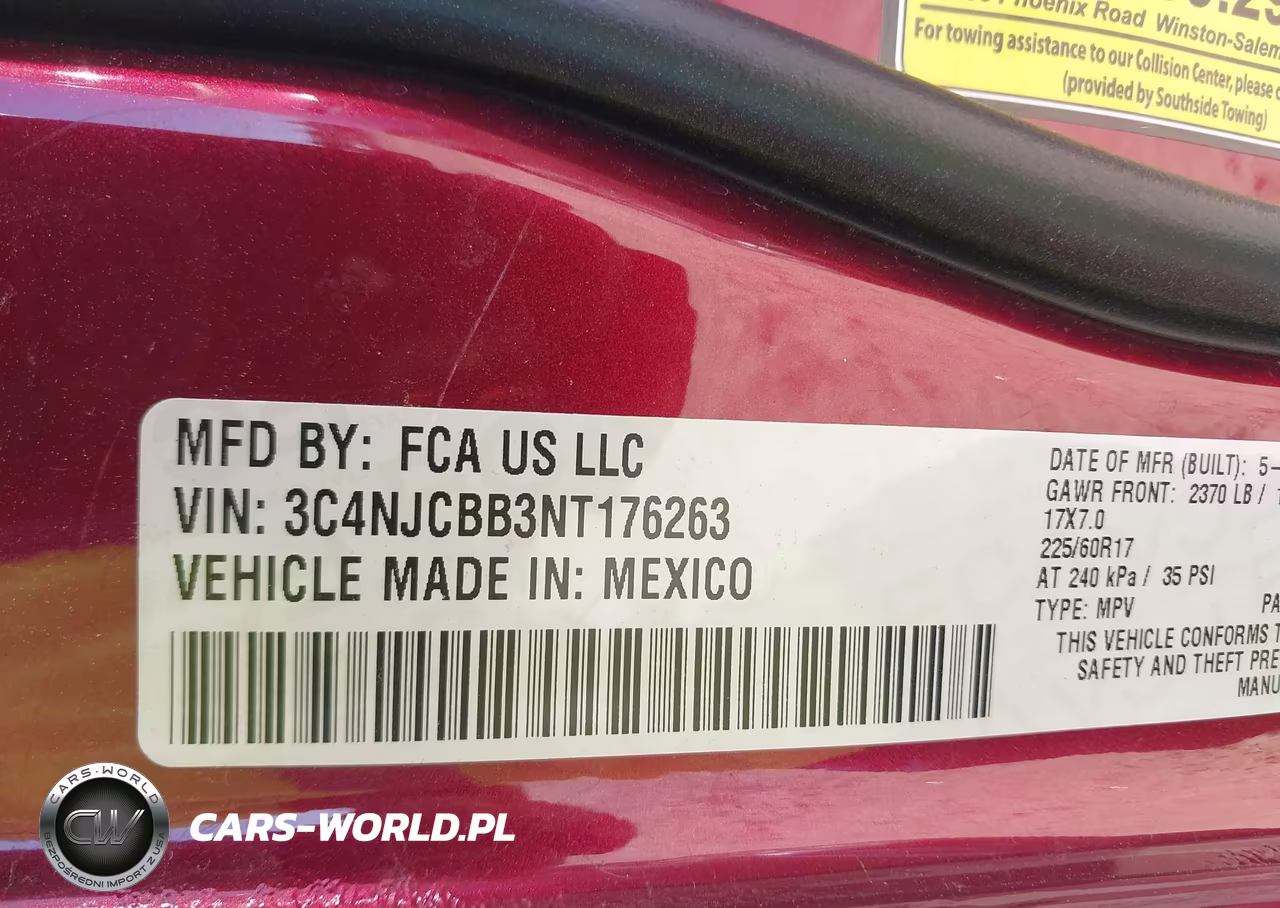 2022 Jeep Compass Latitude Fwd VIN:3C4NJCBB3NT176263 - 9