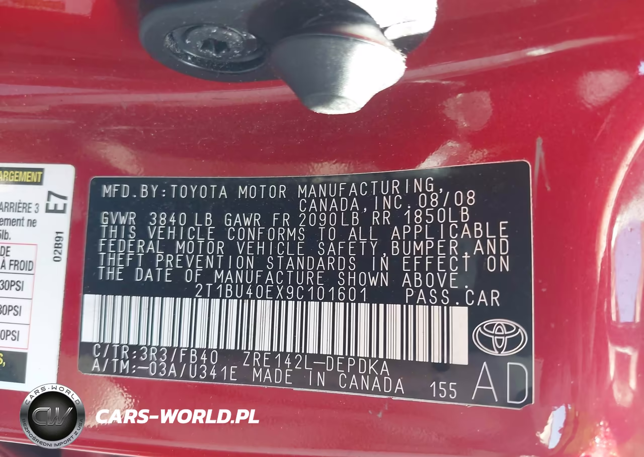 2009 Toyota Corolla Le VIN:2T1BU40EX9C101601 - 9