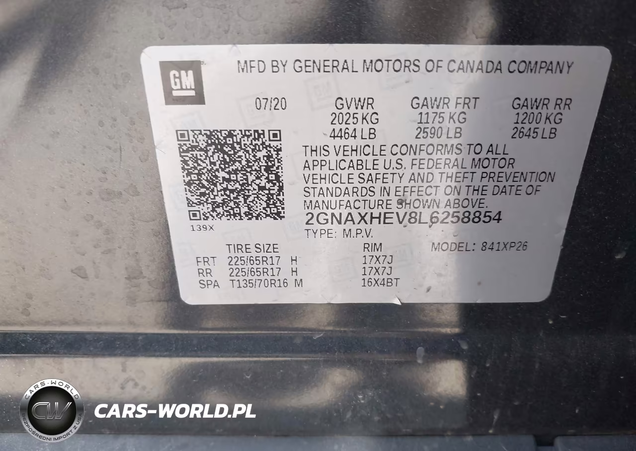 2020 Chevrolet Equinox Fwd Ls VIN:2GNAXHEV8L6258854 - 9
