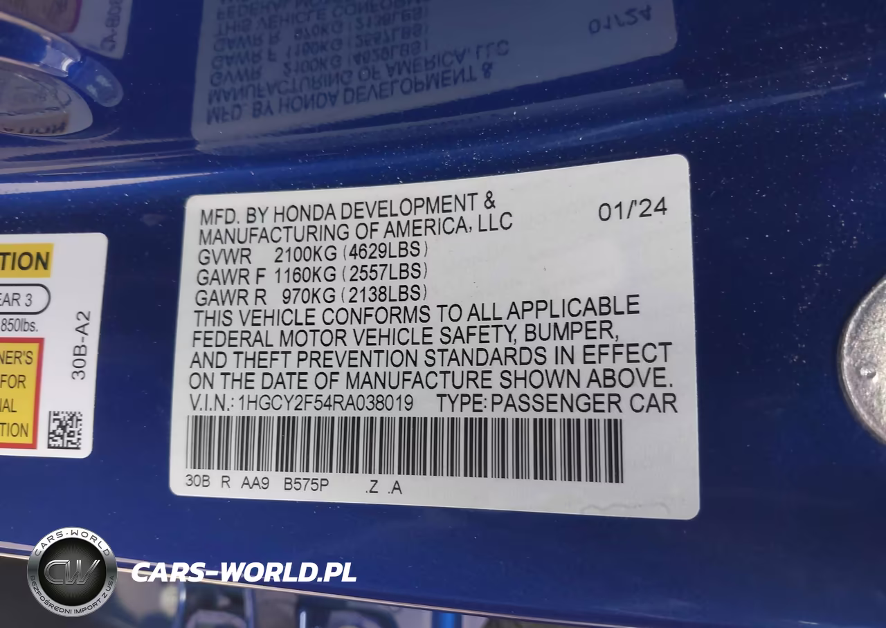 2024 Honda Accord Hybrid Sport VIN:1HGCY2F54RA038019 - 9