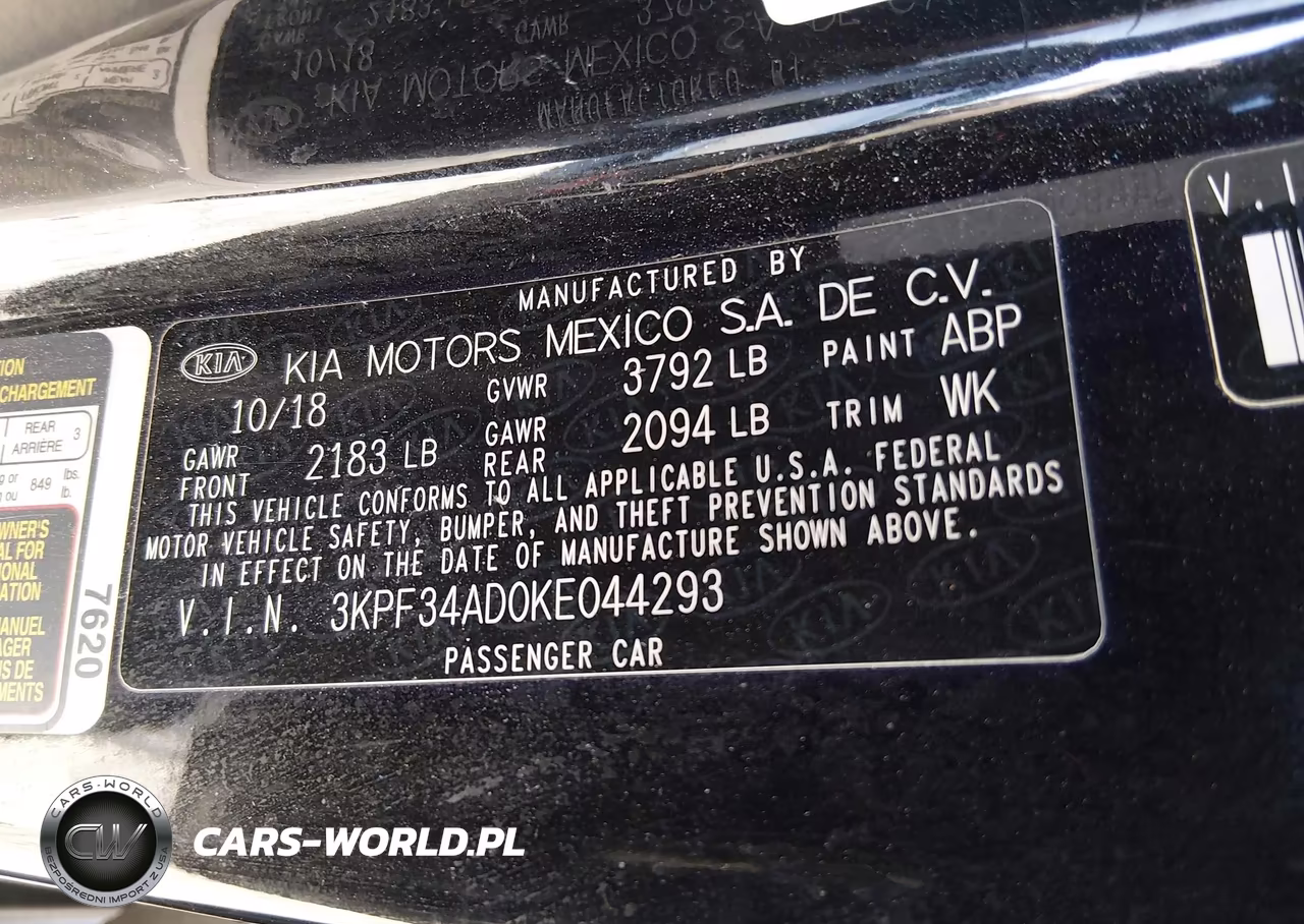 2019 Kia Forte S VIN:3KPF34AD0KE044293 - 9