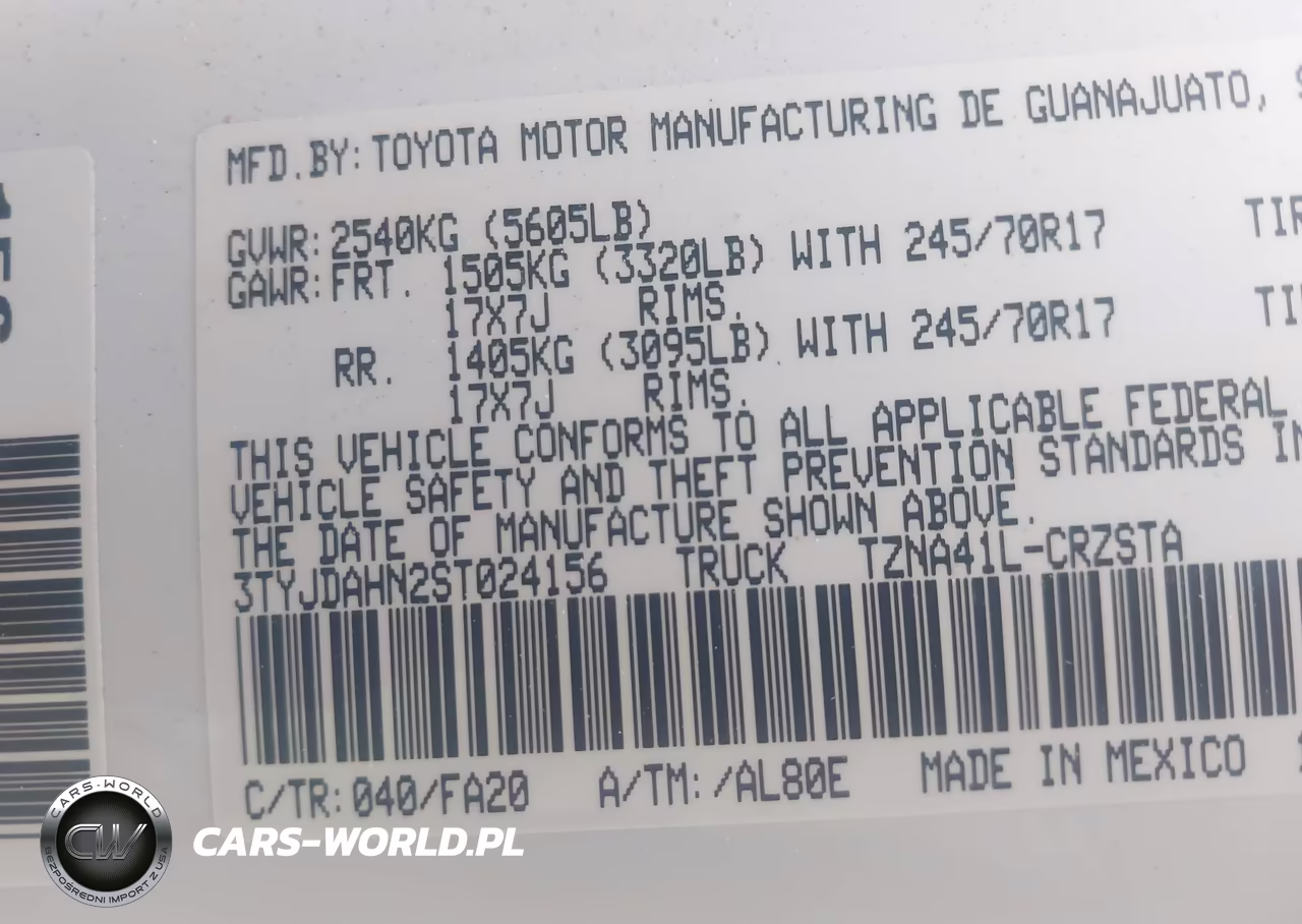 2025 Toyota Tacoma Sr VIN:3TYJDAHN2ST024156 - 9
