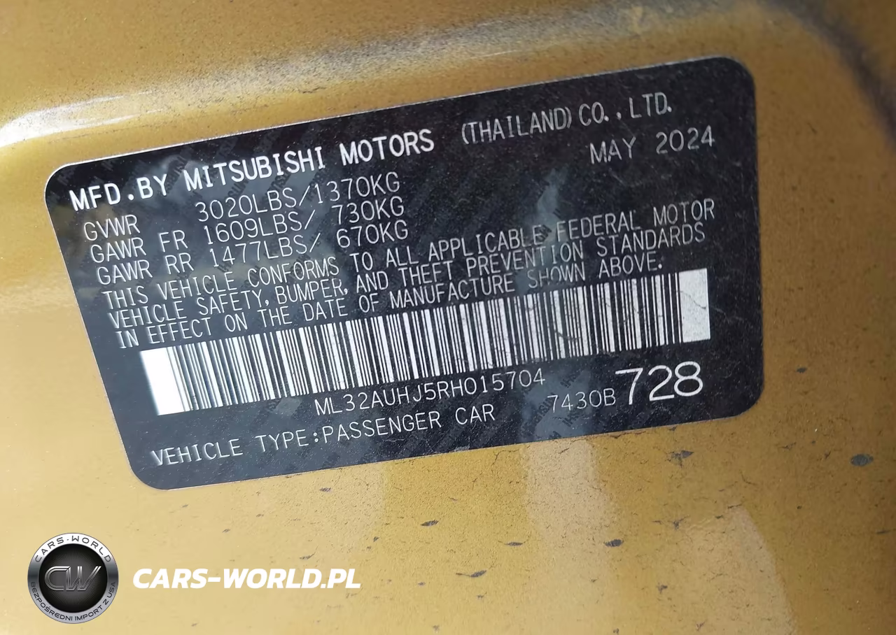 2024 Mitsubishi Mirage Es-Le VIN:ML32AUHJ5RH015704 - 9