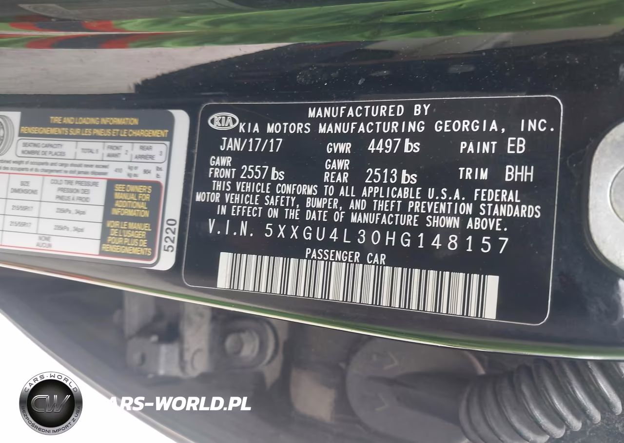 2017 Kia Optima Ex VIN:5XXGU4L30HG148157 - 9