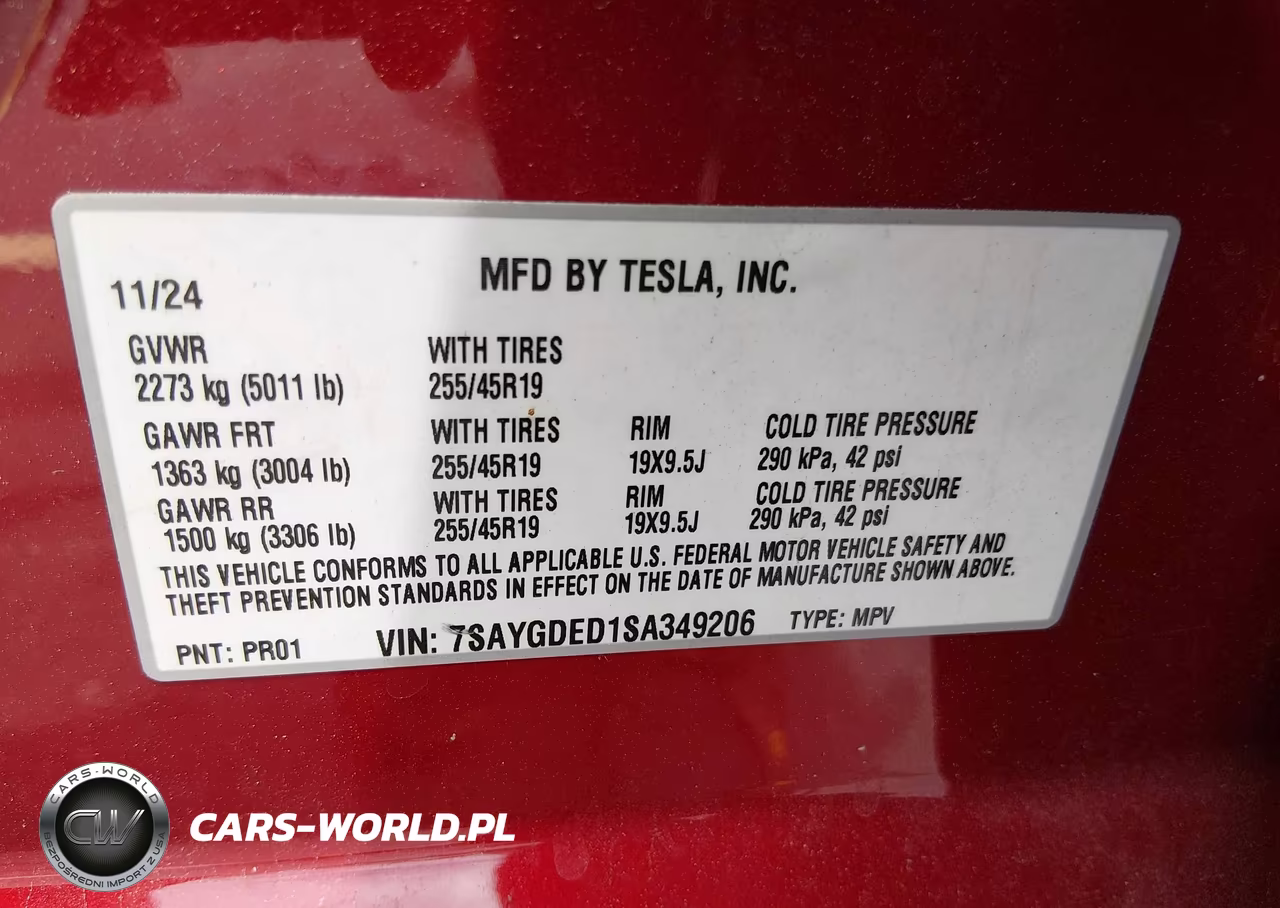 2025 Tesla Model Y Long Range Dual Motor Rear-Wheel Drive VIN:7SAYGDED1SA349206 - 9