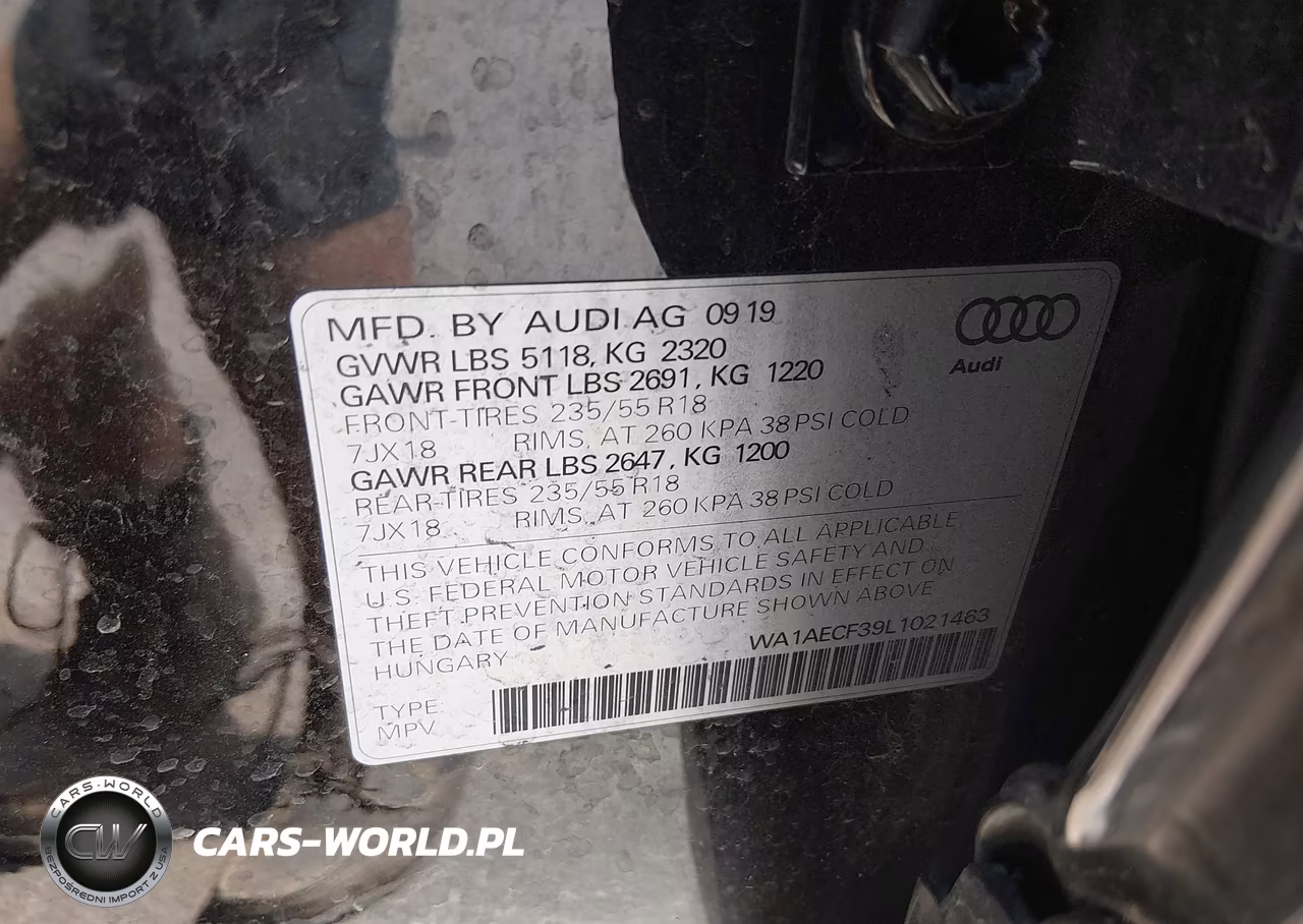 2020 Audi Q3 Premium 45 Tfsi Quattro Tiptronic VIN:WA1AECF39L1021463 - 9