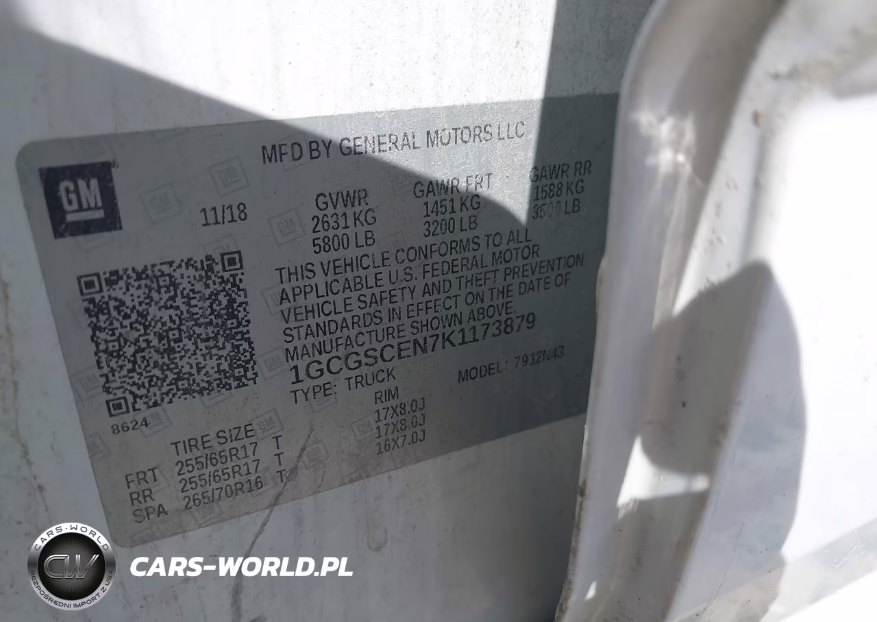 2019 Chevrolet Colorado Lt VIN:1GCGSCEN7K1173879 - 9
