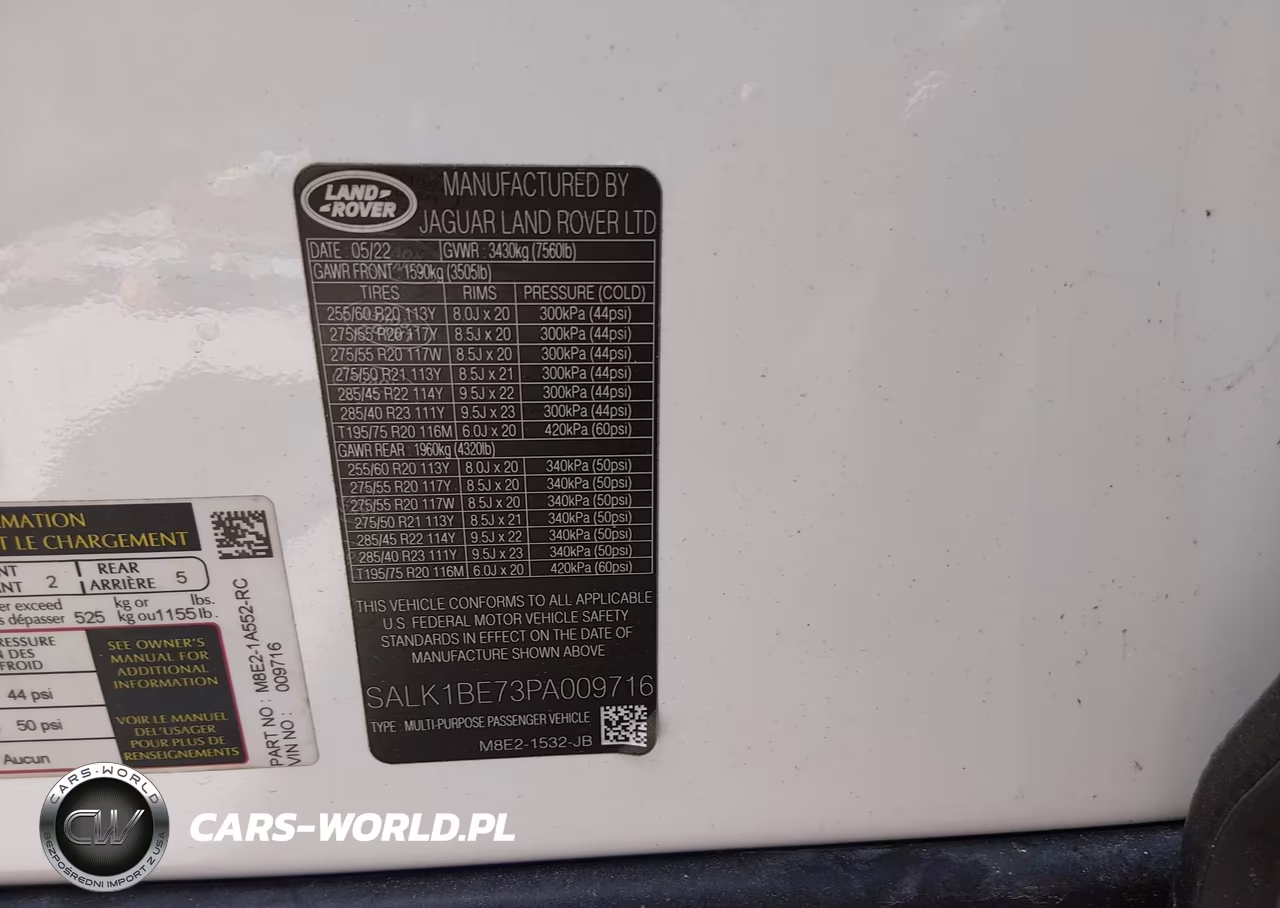 2023 Land Rover Range Rover VIN:SALK1BE73PA009716 - 9