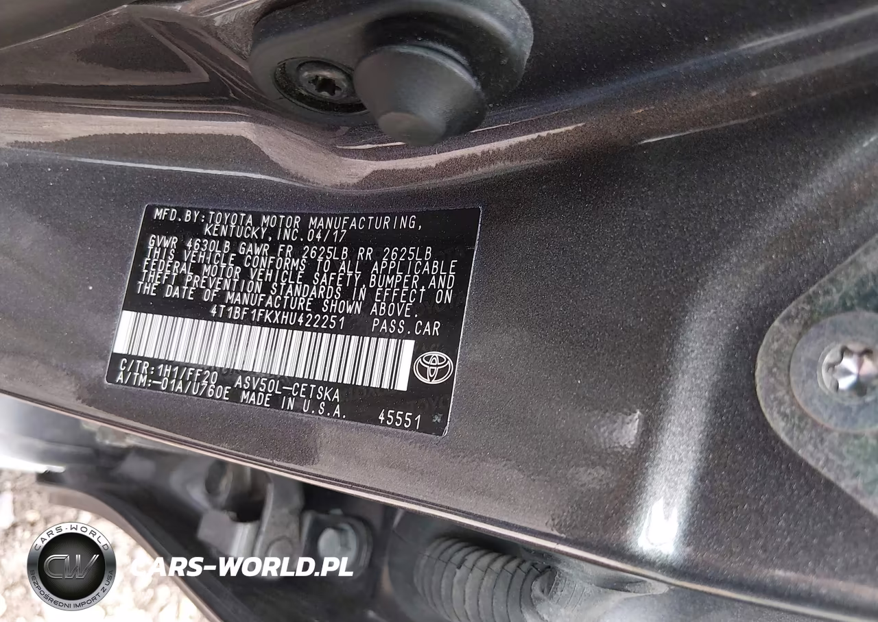 2017 Toyota Camry Se VIN:4T1BF1FKXHU422251 - 9