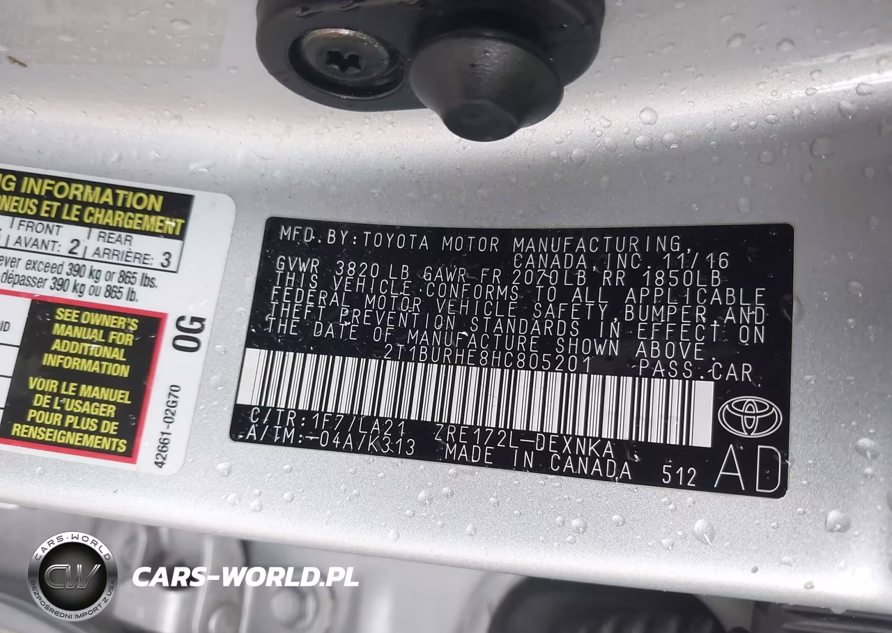 2017 Toyota Corolla Xle VIN:2T1BURHE8HC805201 - 9