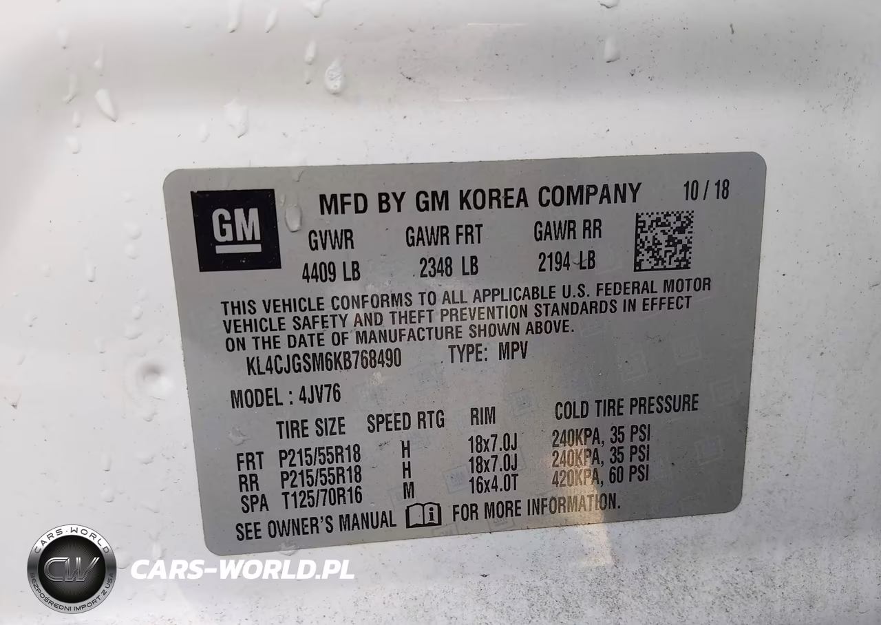2019 Buick Encore Awd Essence VIN:KL4CJGSM6KB768490 - 9