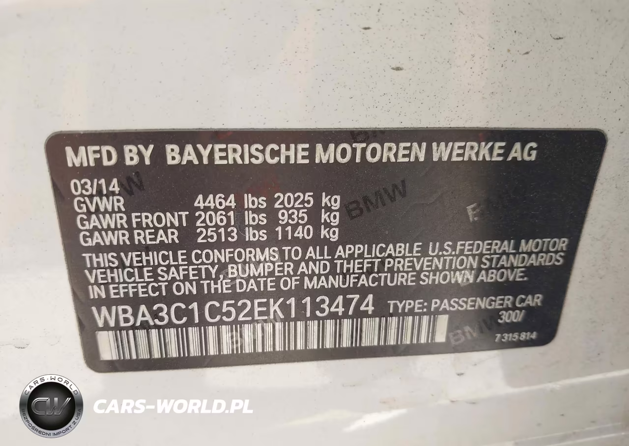2014 BMW 328I VIN:WBA3C1C52EK113474 - 9