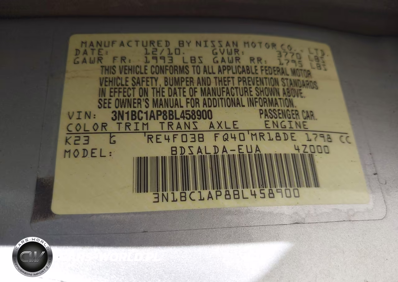 2011 Nissan Versa 1.8S VIN:3N1BC1AP8BL458900 - 9