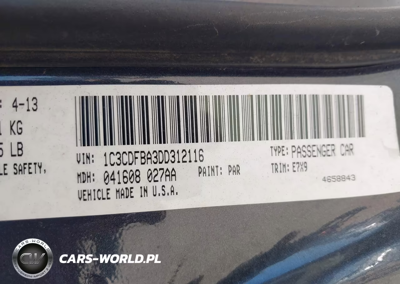 2013 Dodge Dart Sxt VIN:1C3CDFBA3DD312116 - 9