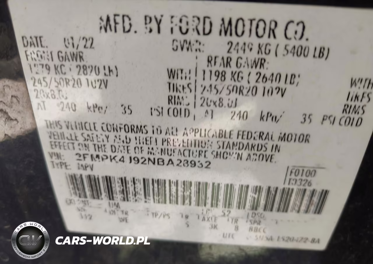 2022 Ford Edge St-Line VIN:2FMPK4J92NBA28932 - 9