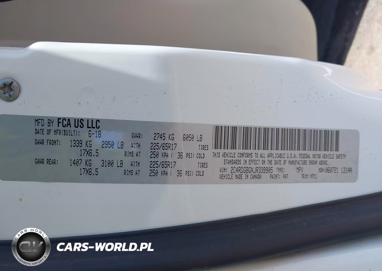 2018 Dodge Grand Caravan Se VIN:2C4RDGBGXJR339905 - 9