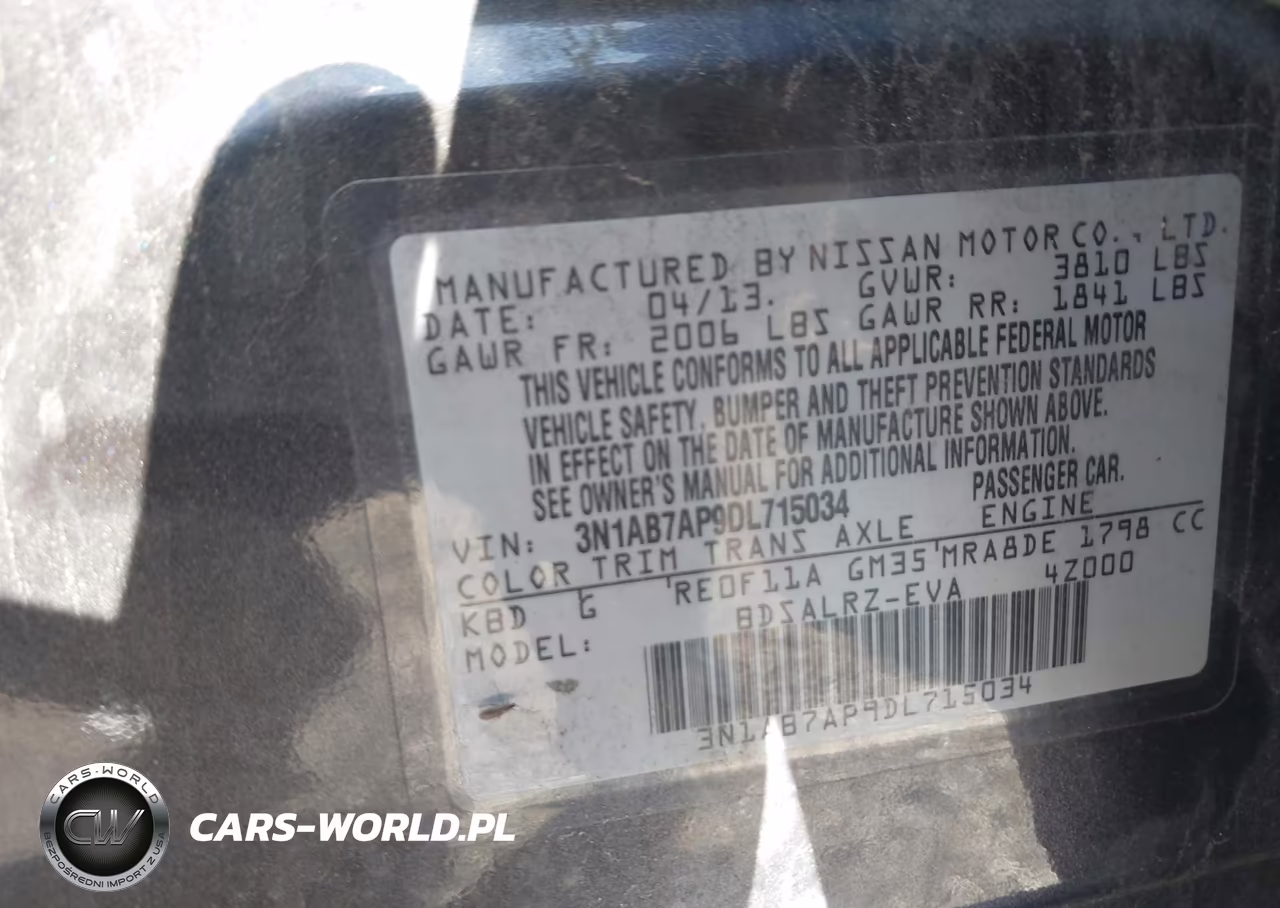 2013 Nissan Sentra Sr VIN:3N1AB7AP9DL715034 - 9