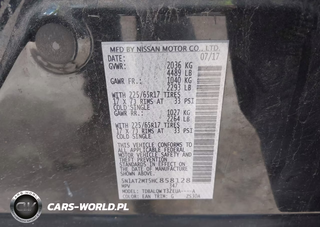 2017 Nissan Rogue Sv VIN:5N1AT2MT5HC858128 - 9