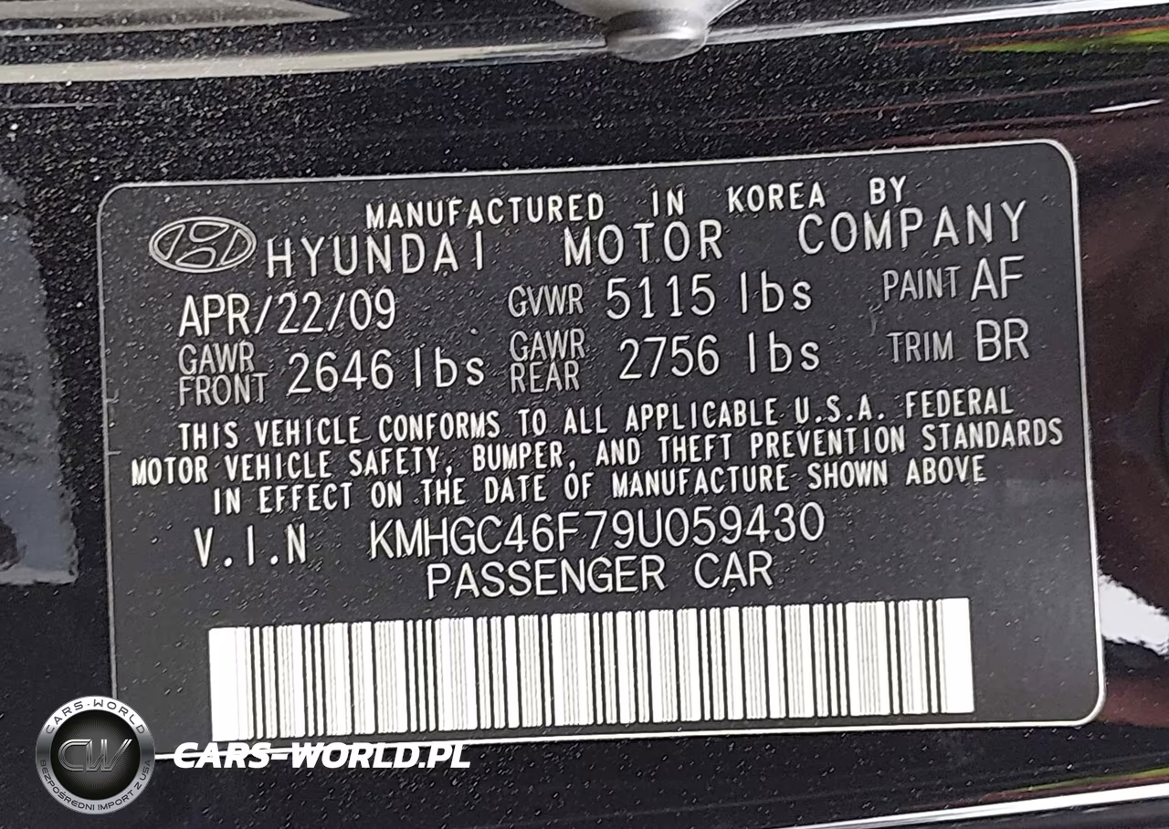 2009 Hyundai Genesis 4.6 VIN:KMHGC46F79U059430 - 9