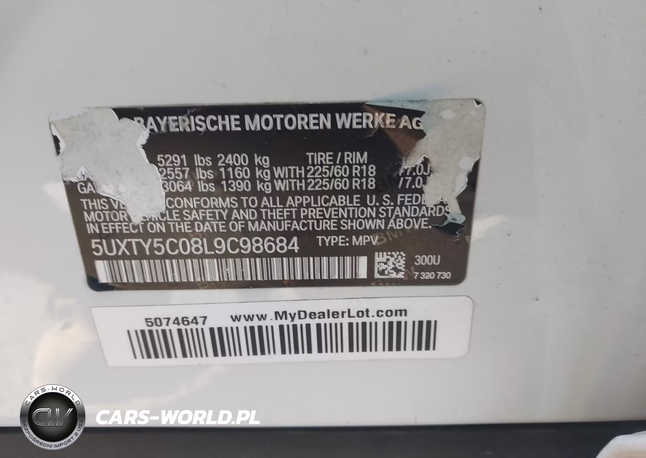 2020 BMW X3 xDrive30I VIN:5UXTY5C08L9C98684 - 9