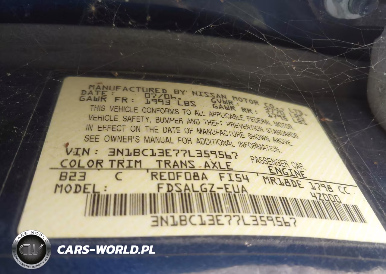 2007 Nissan Versa 1.8Sl VIN:3N1BC13E77L359567 - 9