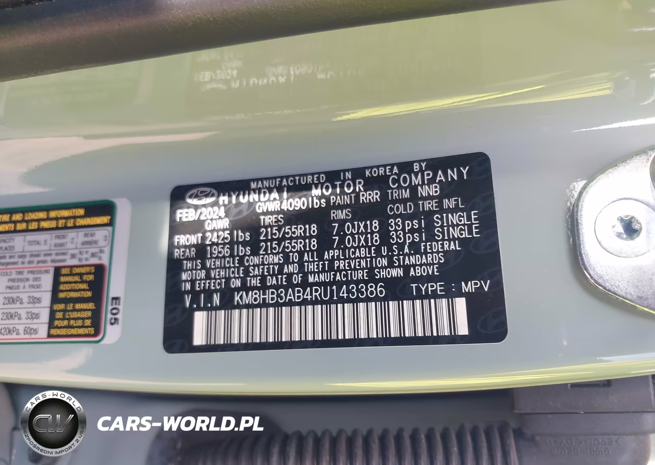 2024 Hyundai Kona Sel VIN:KM8HB3AB4RU143386 - 9
