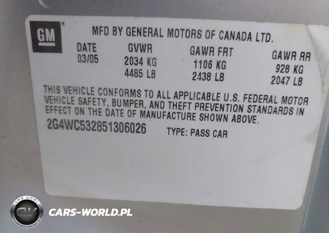 2005 Buick Lacrosse Cx VIN:2G4WC532851306026 - 9