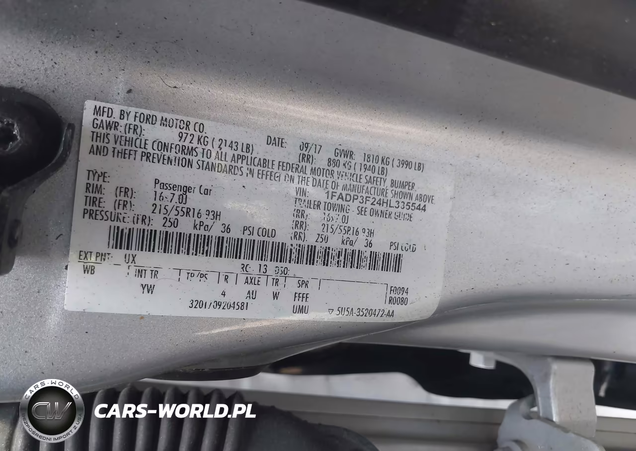 2017 Ford Focus Se VIN:1FADP3F24HL335544 - 9