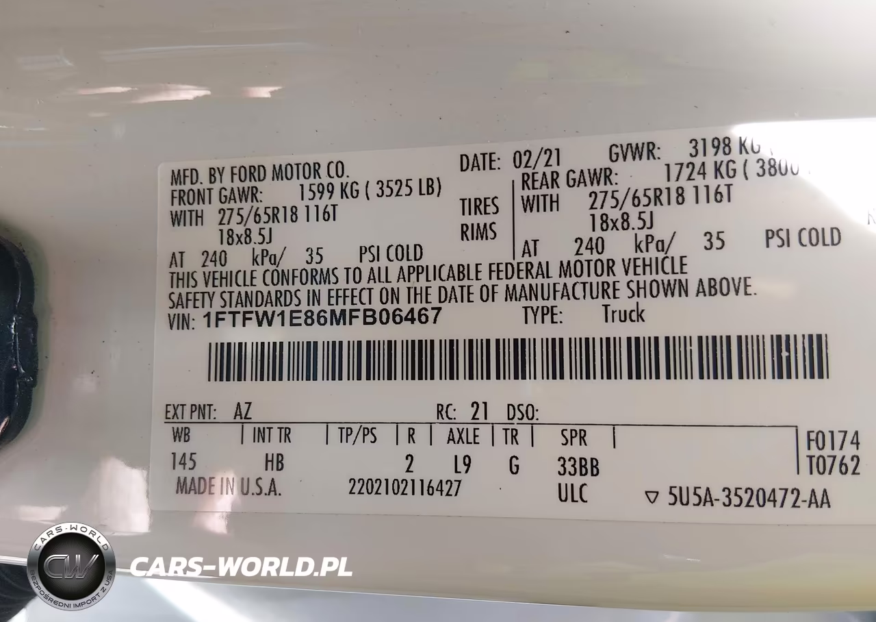 2021 Ford F-150 Lariat VIN:1FTFW1E86MFB06467 - 9