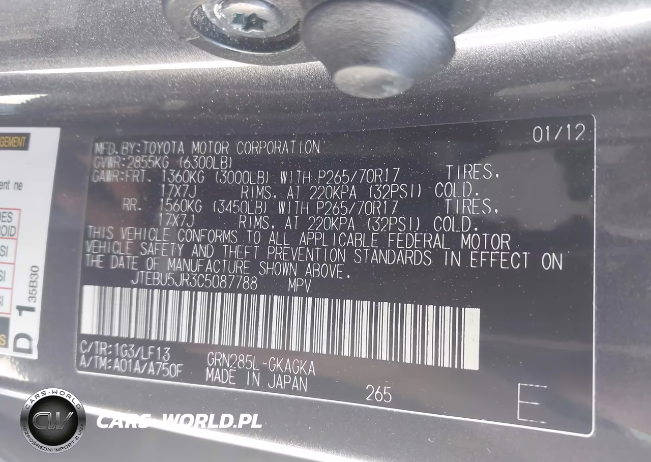 2012 Toyota 4Runner Sr5 VIN:JTEBU5JR3C5087788 - 9