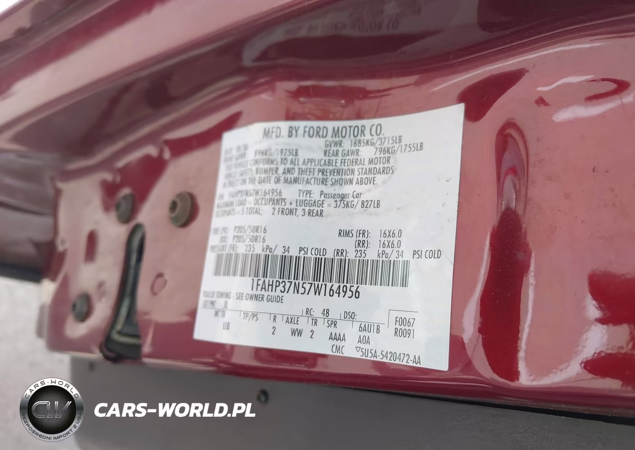2007 Ford Focus S-Se-Ses VIN:1FAHP37N57W164956 - 9