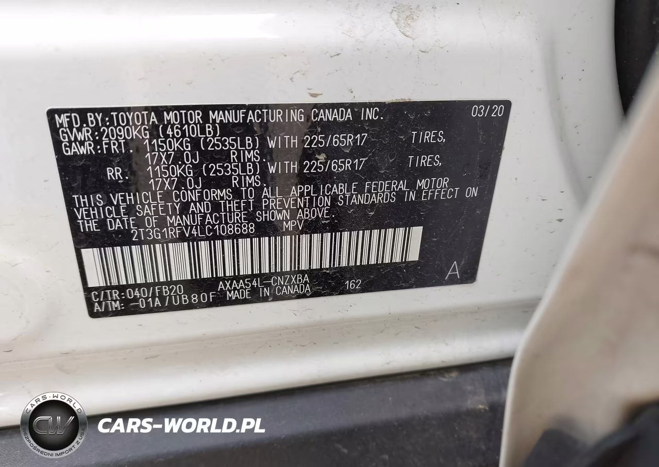 2020 Toyota Rav4 Le VIN:2T3G1RFV4LC108688 - 9