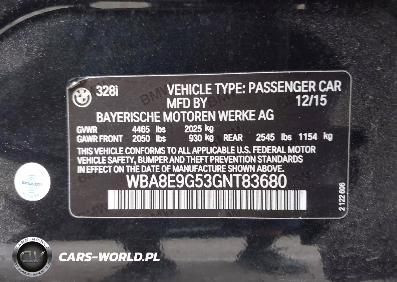 2016 BMW 328I VIN:WBA8E9G53GNT83680 - 9