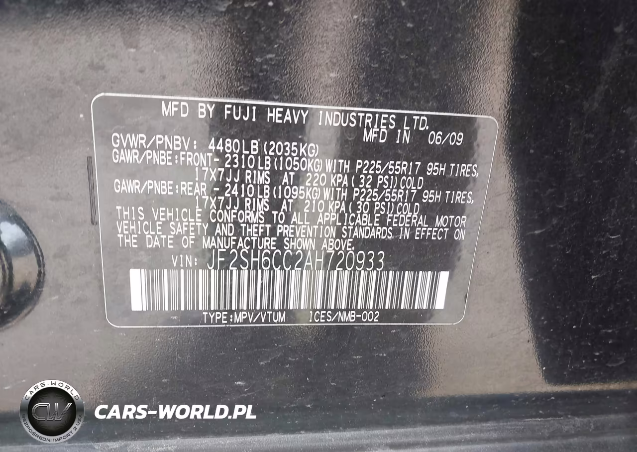 2010 Subaru Forester 2.5X Premium VIN:JF2SH6CC2AH720933 - 9