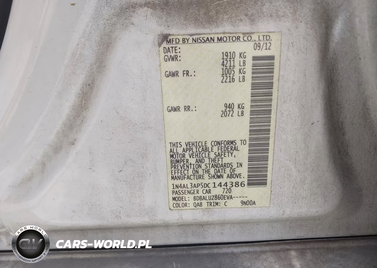 2013 Nissan Altima 2.5 Sv VIN:1N4AL3AP5DC144386 - 9