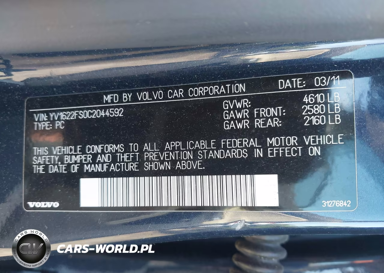2012 Volvo S60 T5 VIN:YV1622FS0C2044592 - 9