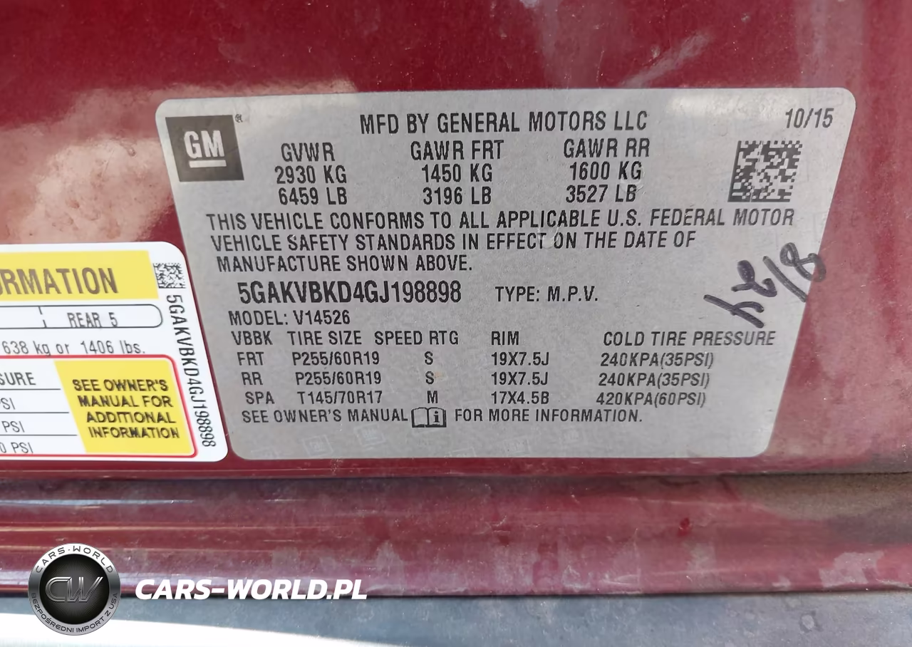 2016 Buick Enclave Leather VIN:5GAKVBKD4GJ198898 - 9