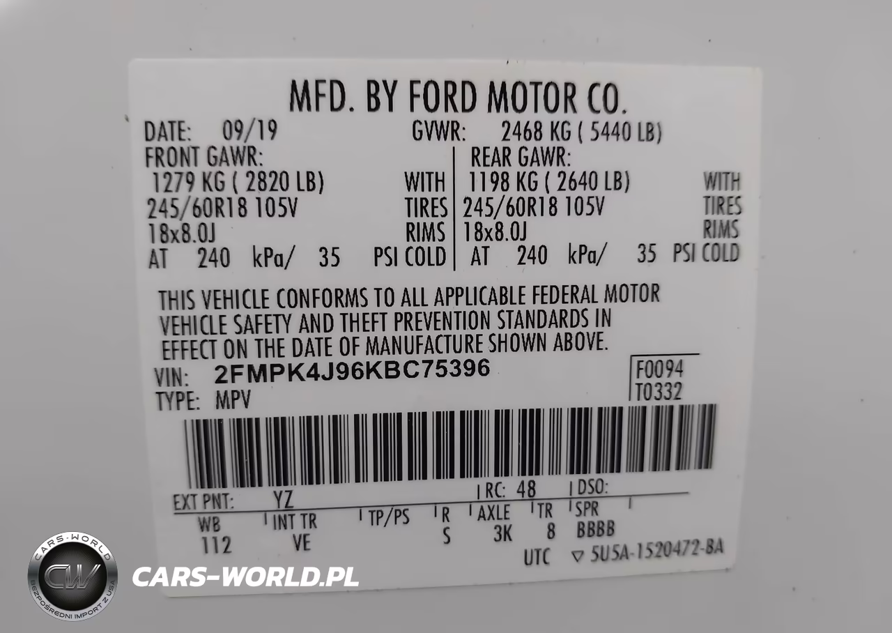 2019 Ford Edge Sel VIN:2FMPK4J96KBC75396 - 9