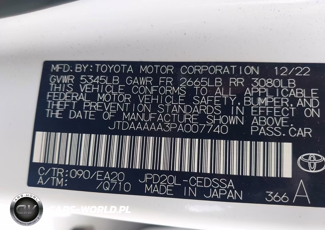 2023 Toyota Mirai Xle VIN:JTDAAAAA3PA007740 - 9