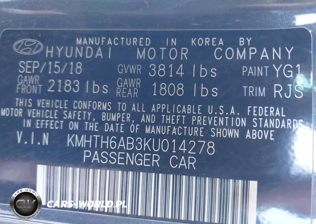 2019 Hyundai Veloster Turbo Ultimate VIN:KMHTH6AB3KU014278 - 9