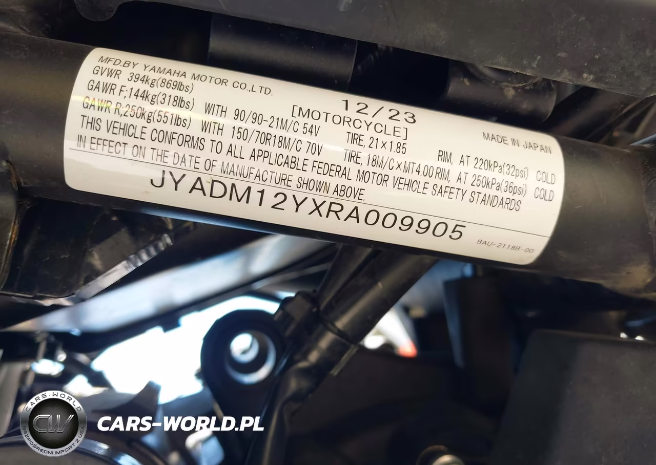 2024 Yamaha Xtz690 VIN:JYADM12YXRA009905 - 10