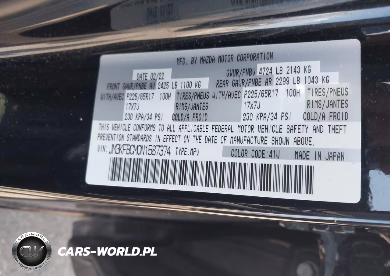 2022 Mazda Cx-5 2.5 S Preferred VIN:JM3KFBCM0N1587374 - 9