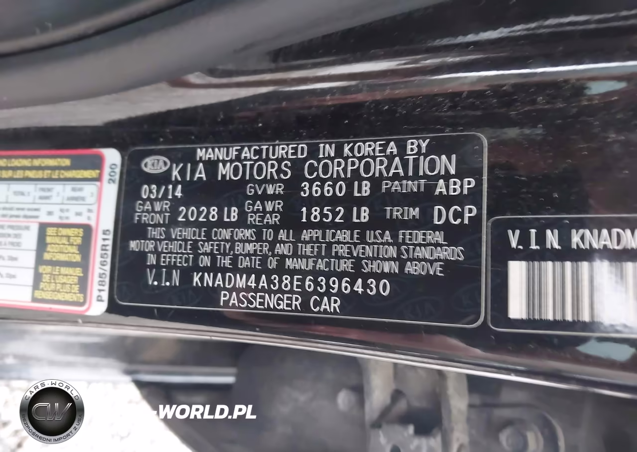 2014 Kia Rio Lx VIN:KNADM4A38E6396430 - 9