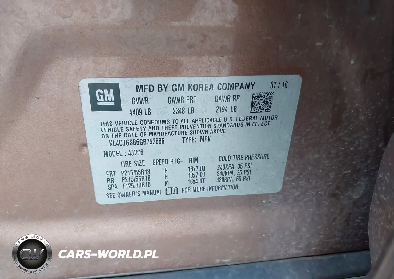 2016 Buick Encore Leather VIN:KL4CJGSB6GB753686 - 9