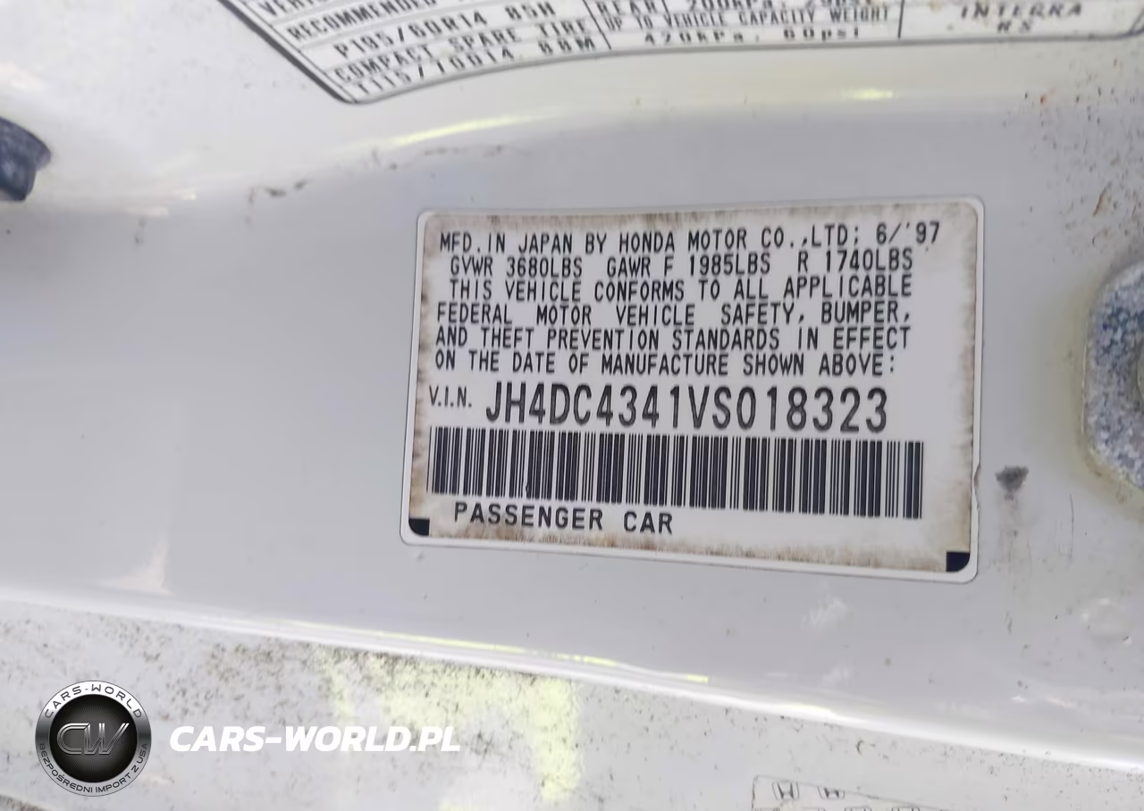 1997 Acura Integra Gs-Rs VIN:JH4DC4341VS018323 - 9