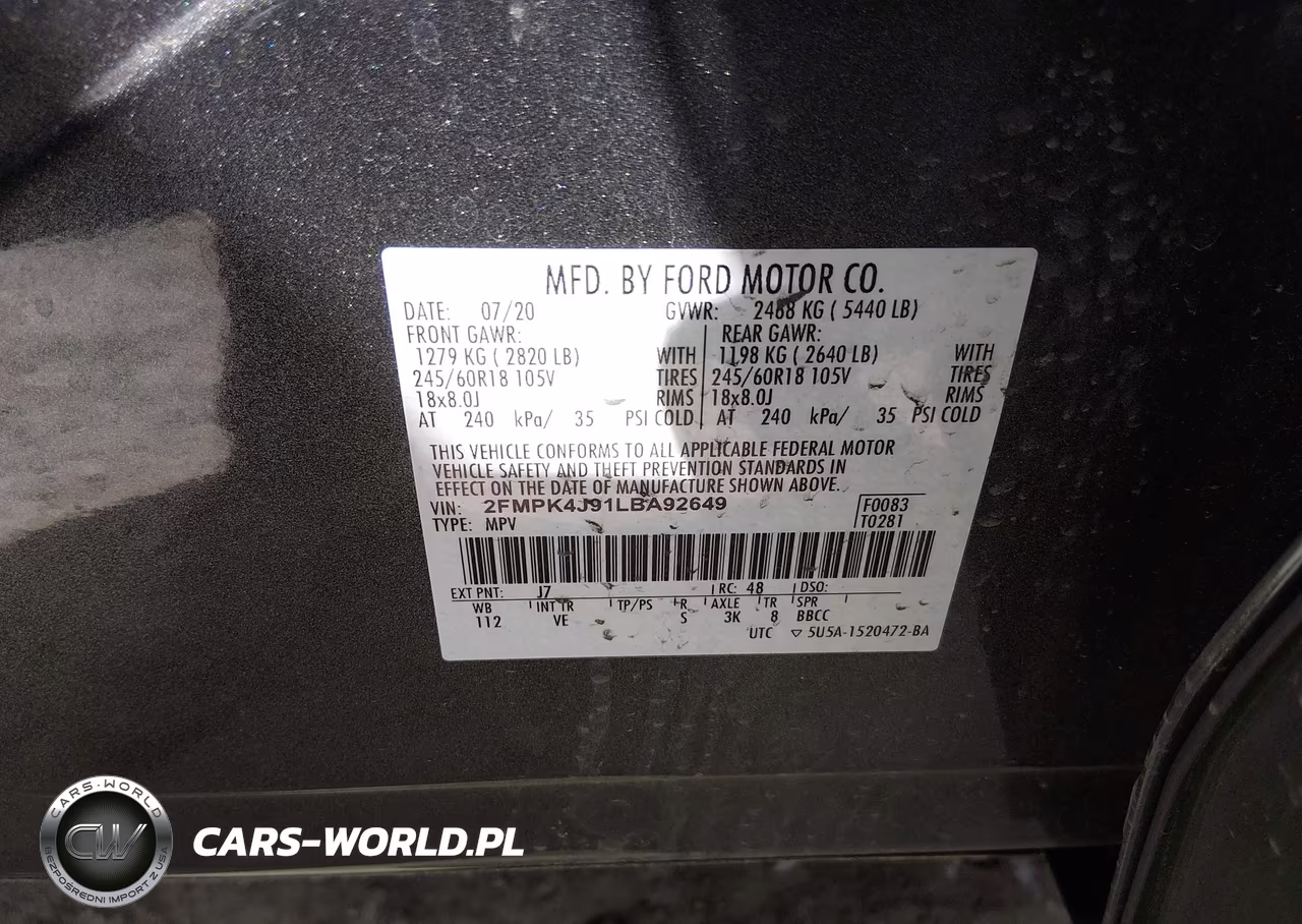 2020 Ford Edge Sel VIN:2FMPK4J91LBA92649 - 9