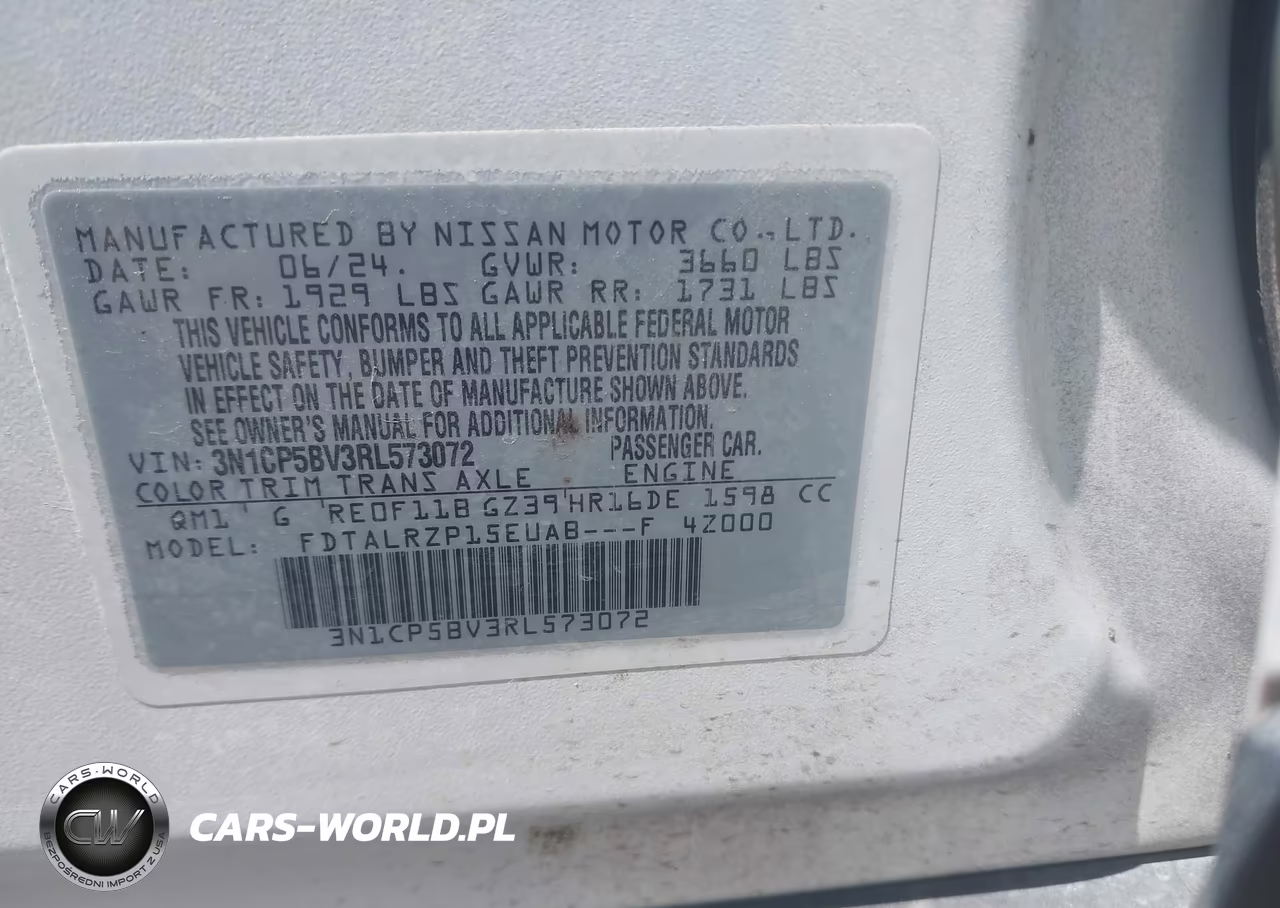 2024 Nissan Kicks S Xtronic Cvt VIN:3N1CP5BV3RL573072 - 9